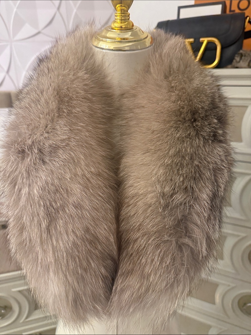 Saga furs crystal fox fur scarf